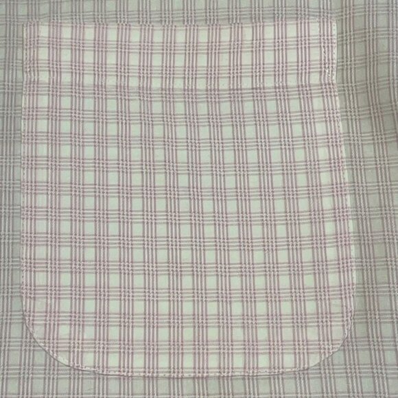 Peter Millar Men's Shirt - Pink and White Check Plaid - Size M (15.5) - STAINS - Picture 10 of 13